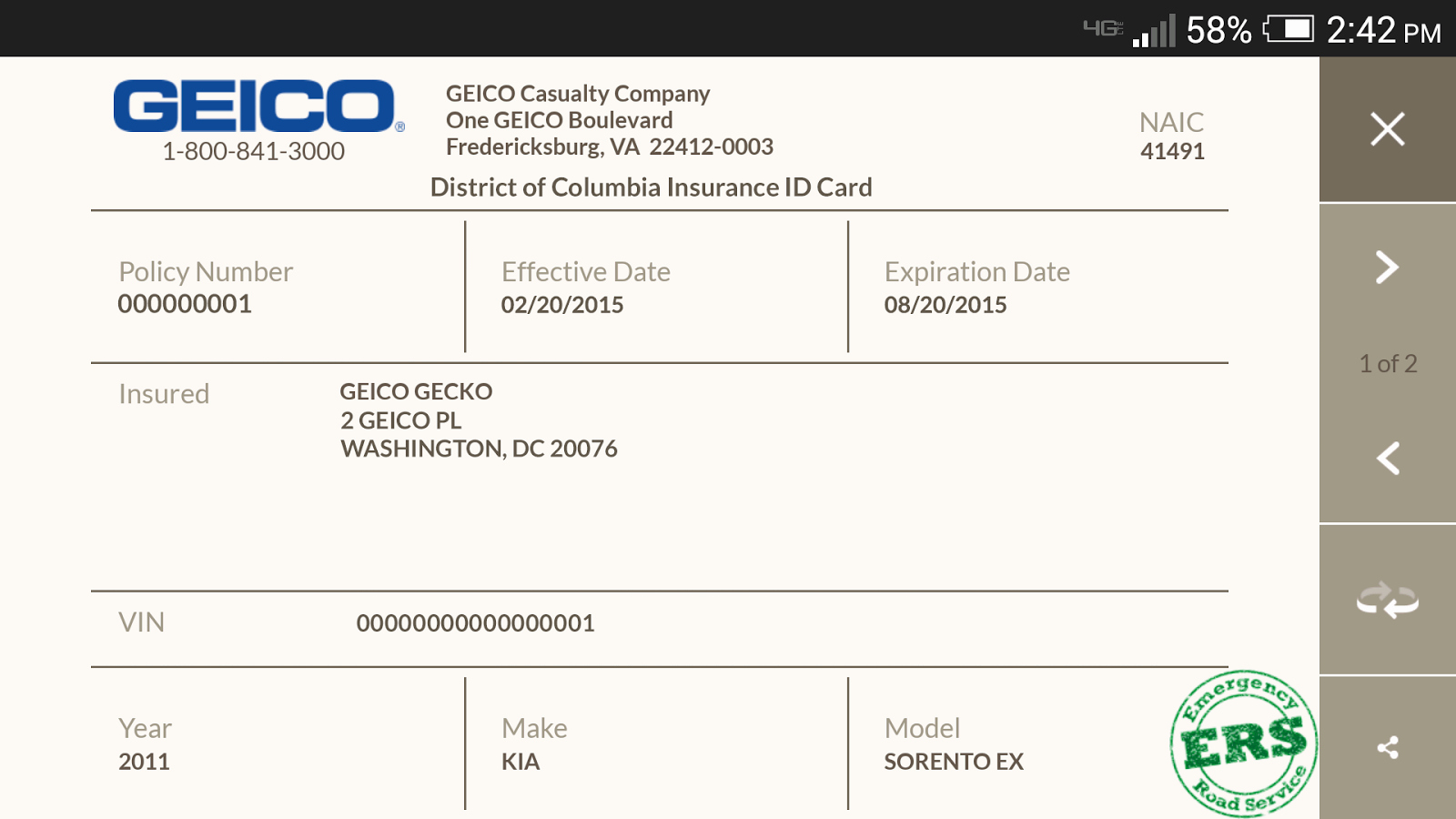 Printable Fake Auto Insurance Cards Inspirational Geico Id Card