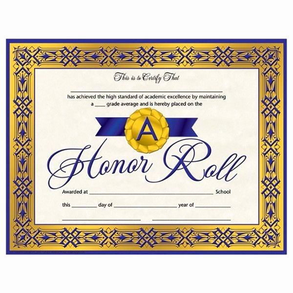Printable Honor Roll Certificates New 20 Best Honor Student Images On Pinterest