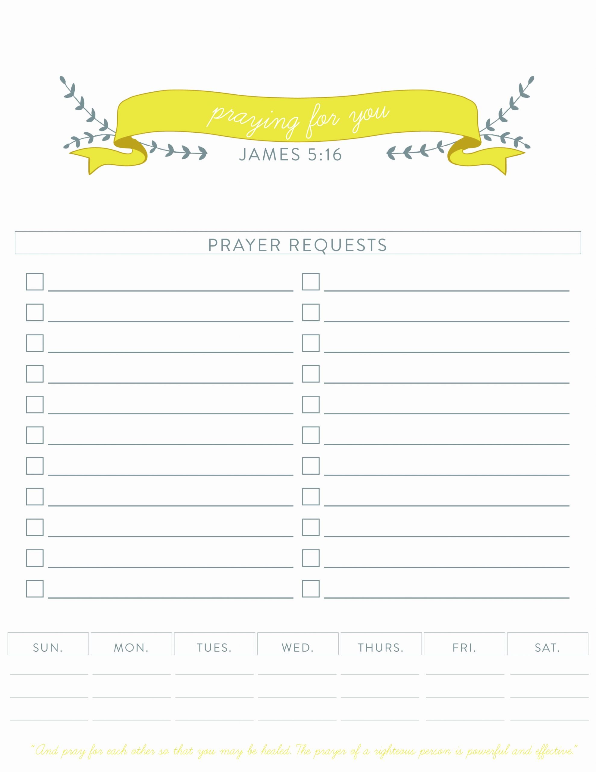 Printable Prayer Request form Beautiful Prayer Request Printable From the Small Seed