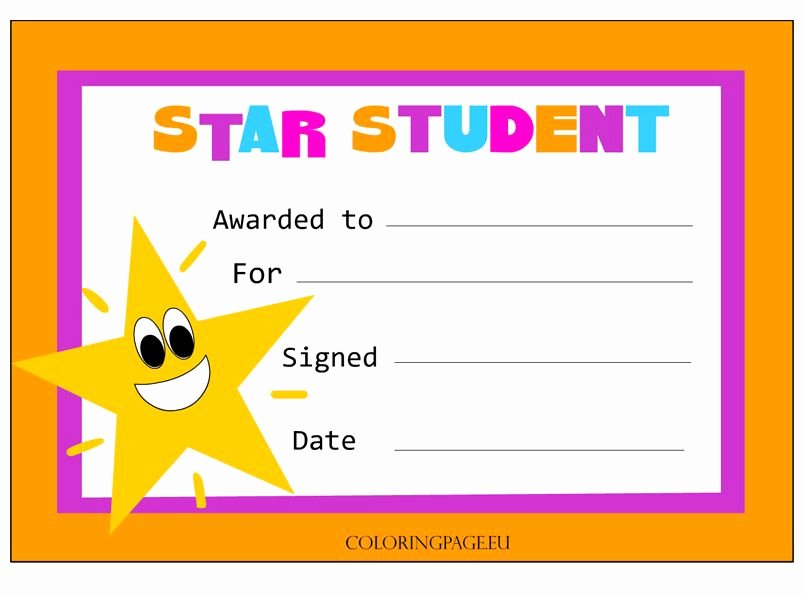 Printable Student Of the Month Certificate New Star Student Certificate TÜrkÇe Pinterest