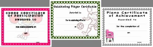 Printable Vacation Bible School Certificate Of Completion New Certificate Template for Kids Free Printable Certificate