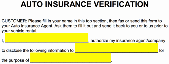 Proof Of Auto Insurance Template Luxury Free Auto Insurance Verification Letter Pdf