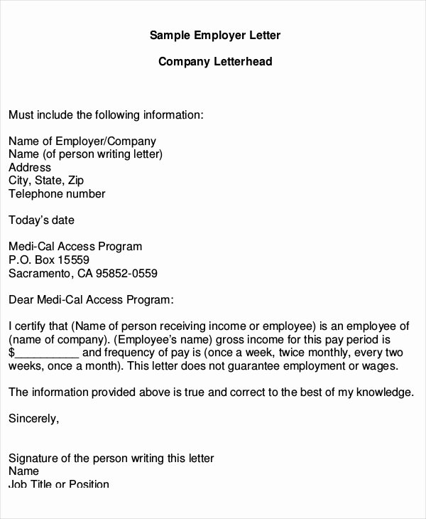 Proof Of Unemployment Income Letter Lovely 16 Proof Of In E Letters Pdf Doc