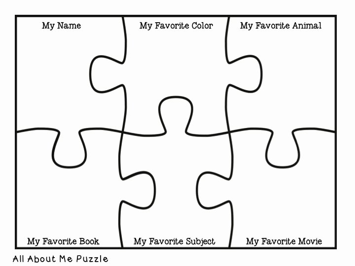 Puzzle Pieces Template Pdf Fresh Free All About Me Jigsaw Puzzle In A Few Different formats