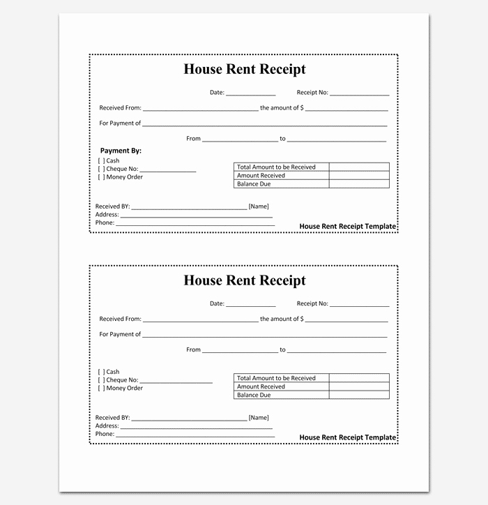 Receipt Of Documents Inspirational Rent Receipt Template 9 forms for Word Doc Pdf format
