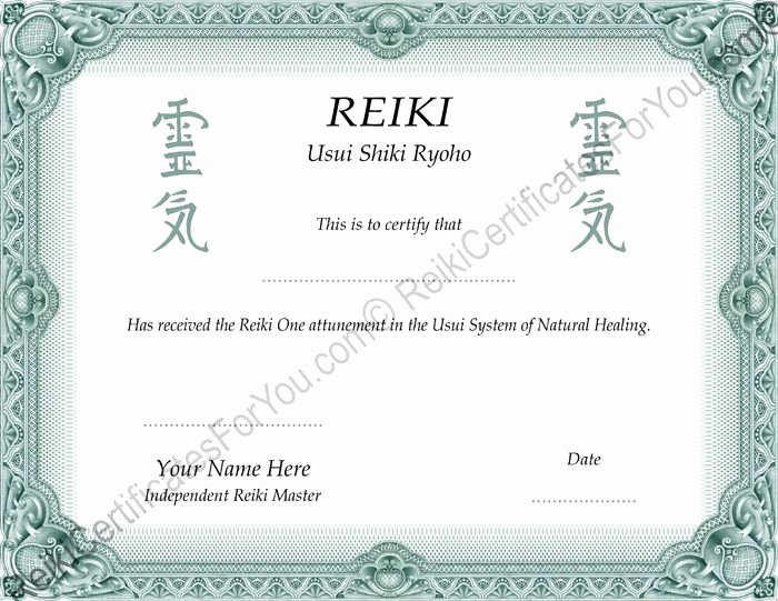 Reiki Certificate Template Free New Reiki Certificates for You