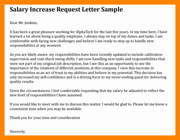 Request for Salary Beautiful 7 Request for Salary Increase Sample Letter