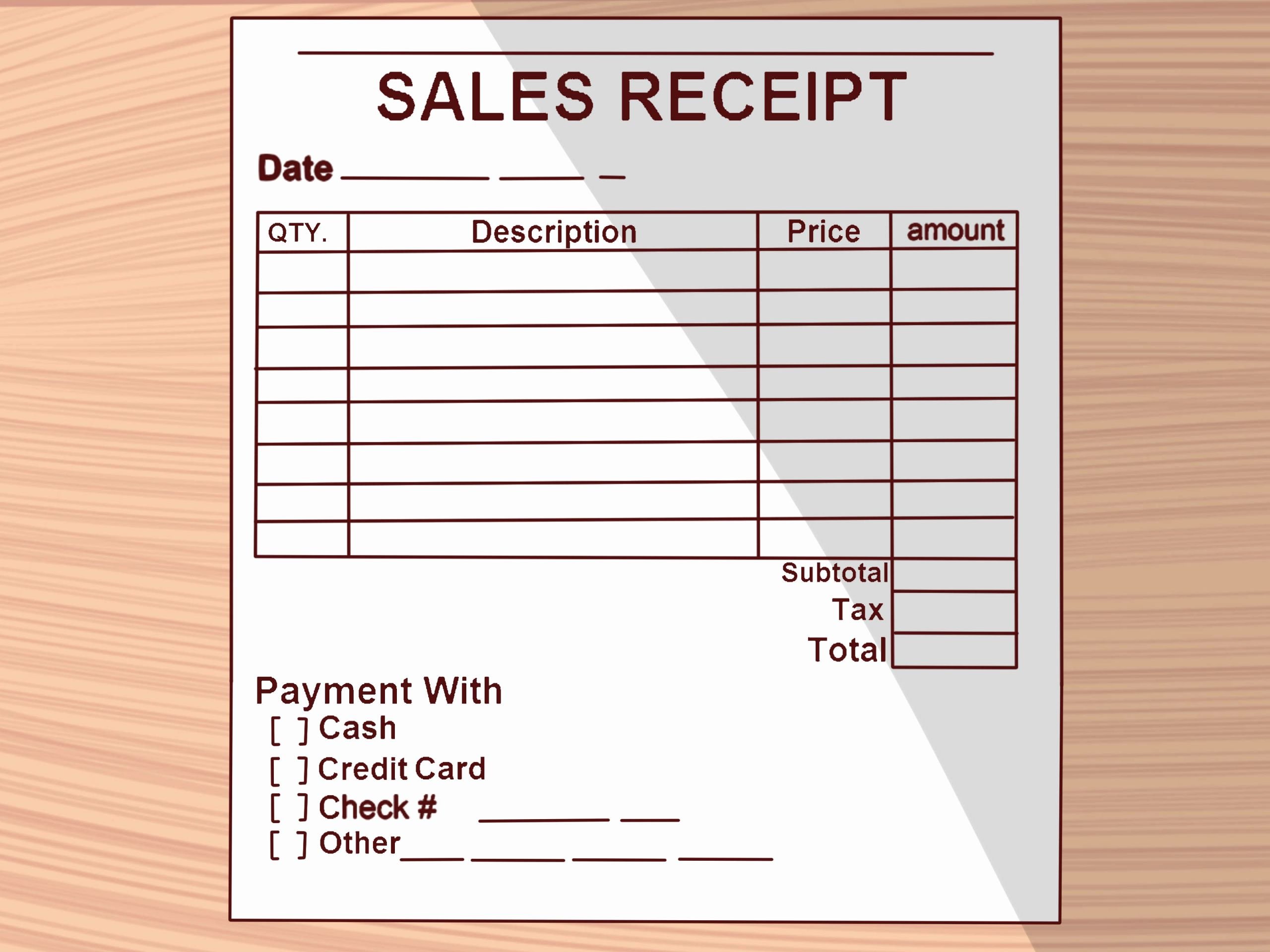 Restaurant Receipts Maker Elegant How to Write A Receipt 9 Steps with Wikihow
