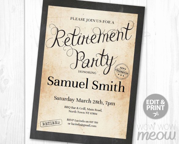 Retirement Invitation Template Word Best Of 12 Retirement Party Flyer Templates to Download Ai Psd Docs