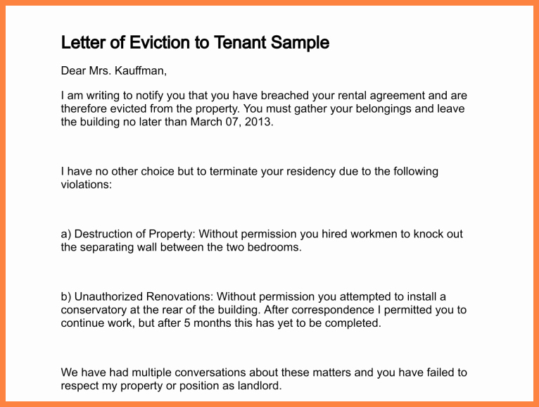 Roommate Eviction Notice Template Fresh 10 Sample Letter Notice to Vacate Rental Property