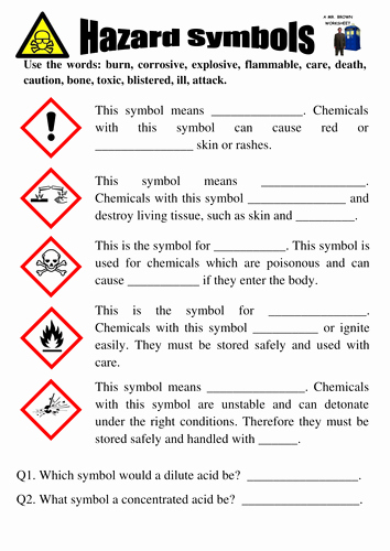 Safety Symbols Worksheet New Hazard Symbols Worksheets by Danbrown360 Teaching