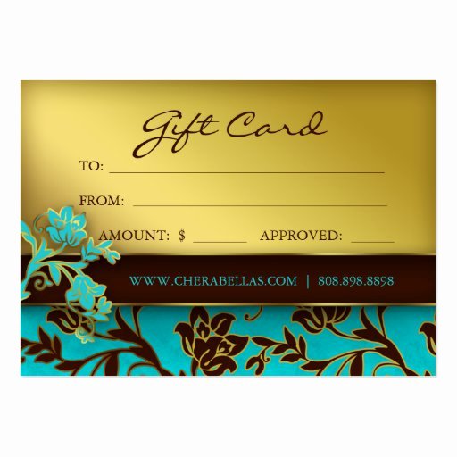 Salon Gift Certificate Template Elegant 100 Salon Gift Card Spa Gold Floral Bb 232 Business