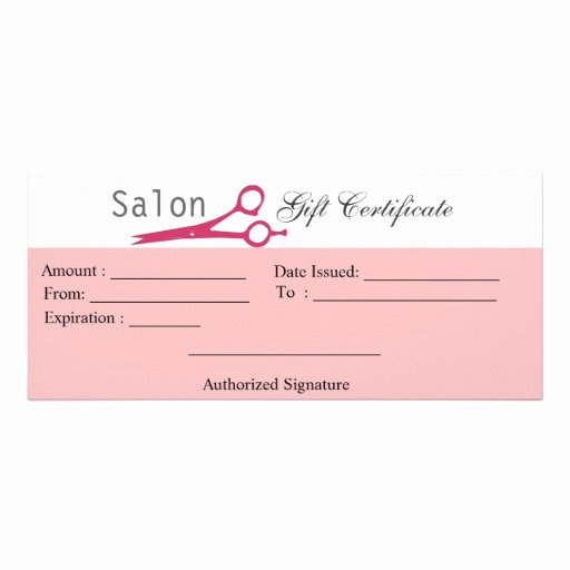 Salon Gift Certificate Template Free Printable Luxury Salon Hair Stylist Cosmetologist Gift Certificate Rack