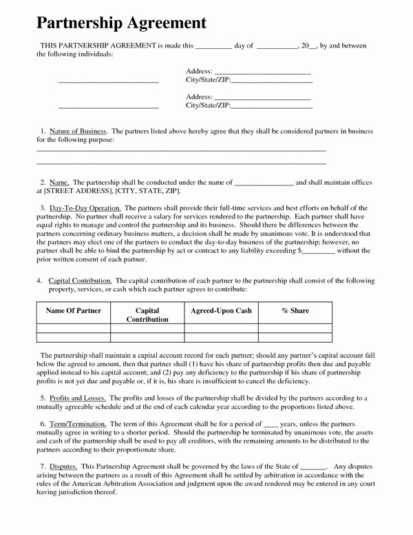 Sample Business Contracts Awesome Partnership Agreement Sample