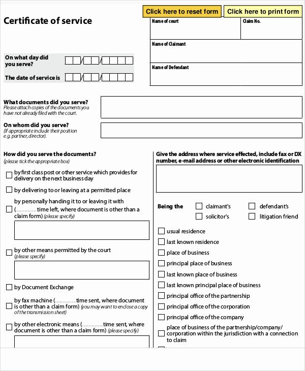 Sample Certificate Of Service Awesome 42 Sample Service forms
