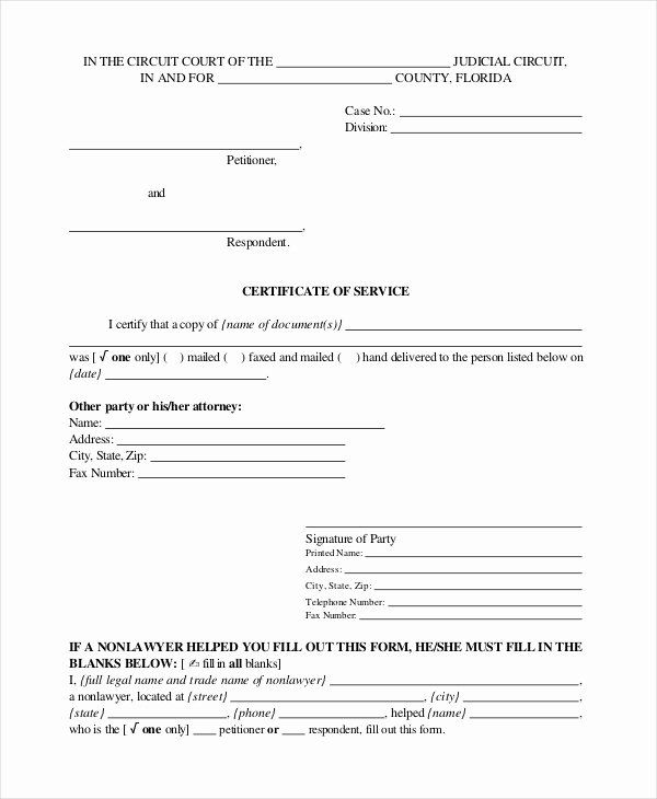 Sample Certificate Of Service Beautiful Free 15 Sample Certificate Of Service forms