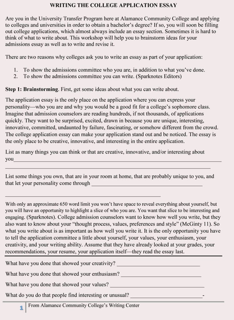 Sample College Applications Lovely 8 Samples Of College Application Essay format and Writing