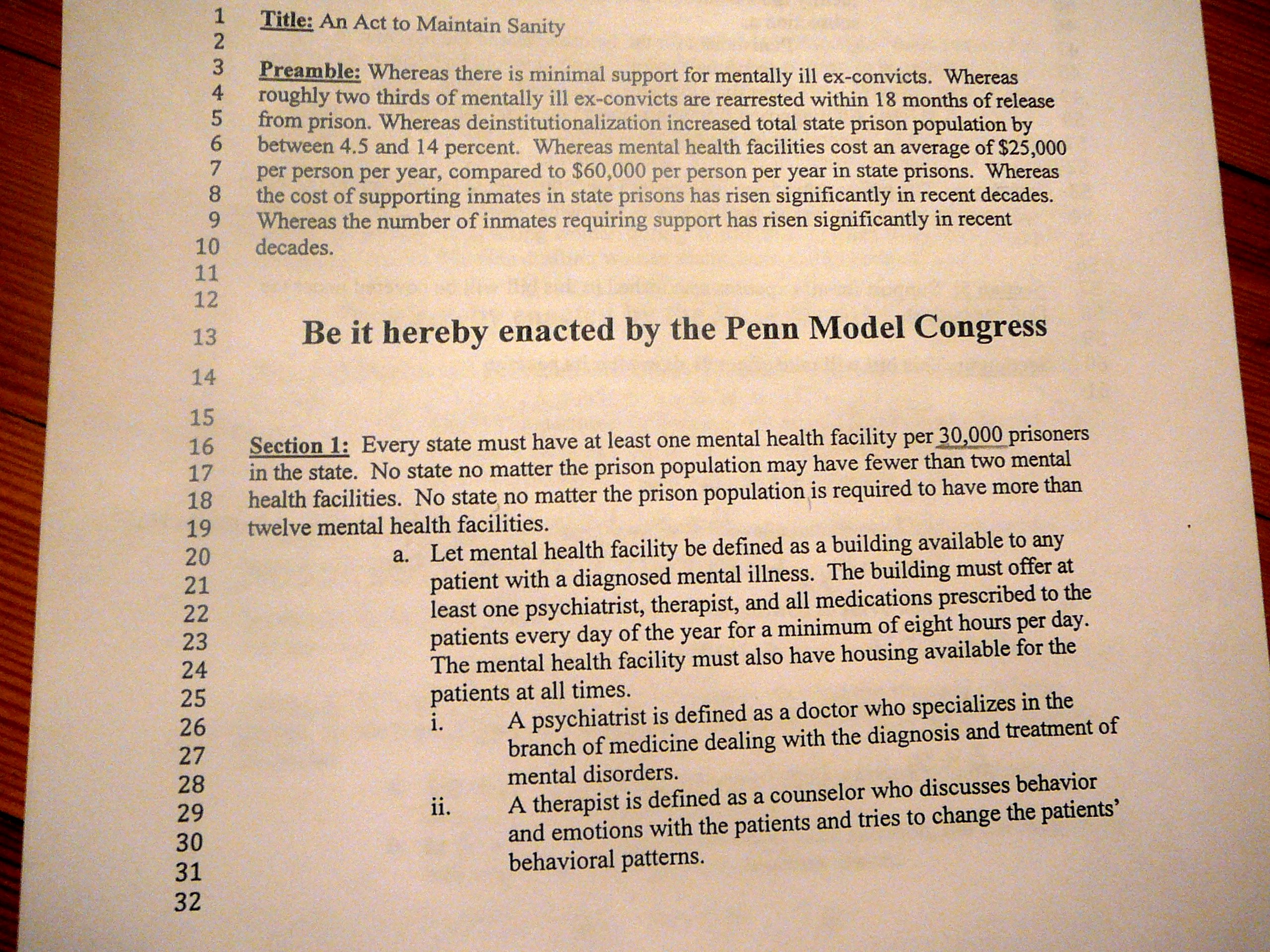 Sample Congressional Bill Elegant Model Congress Bill Example