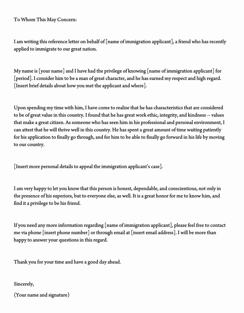 Sample Immigration Letter Of Support Awesome Letter Of Support for Immigration 10 Sample Reference