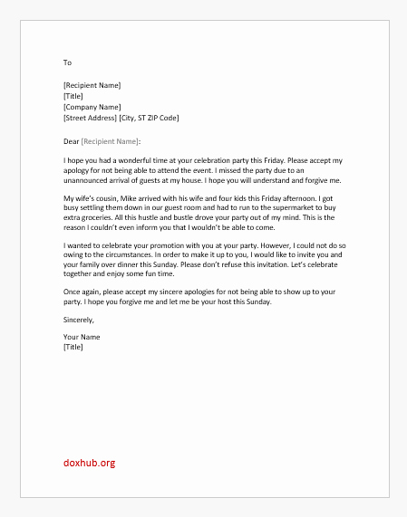 Sample Letter Of Apology for Not attending An event Best Of Agreement Renewal Letter Samples