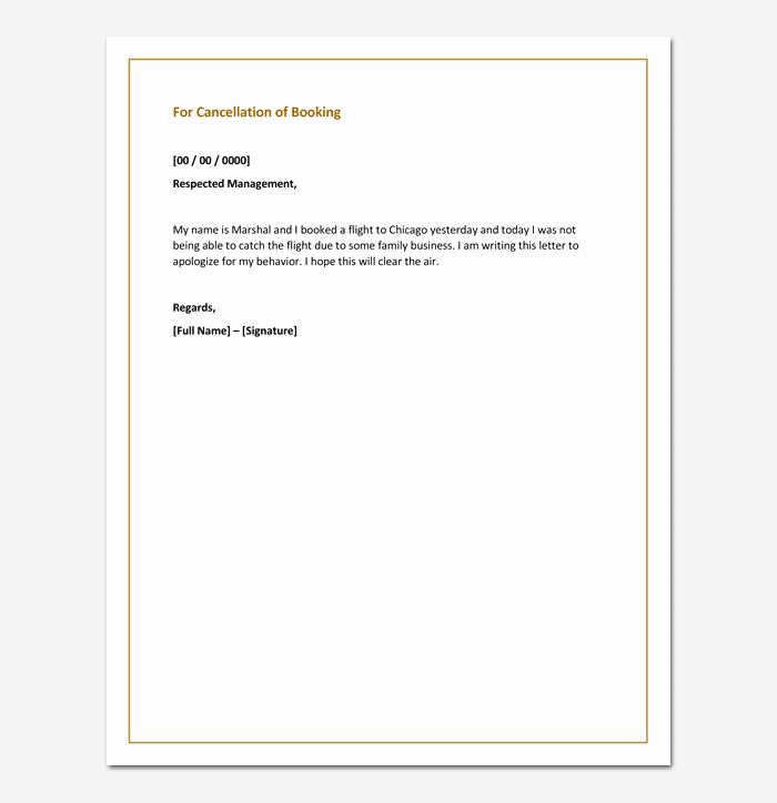 Sample Letter Of Apology for Not attending An event Elegant Apology Letter for Cancellation Samples Examples &amp; formats