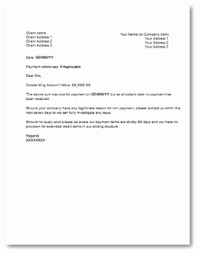 Sample Letter Of Late Payment Explanation Lovely Late Payment Letter Business