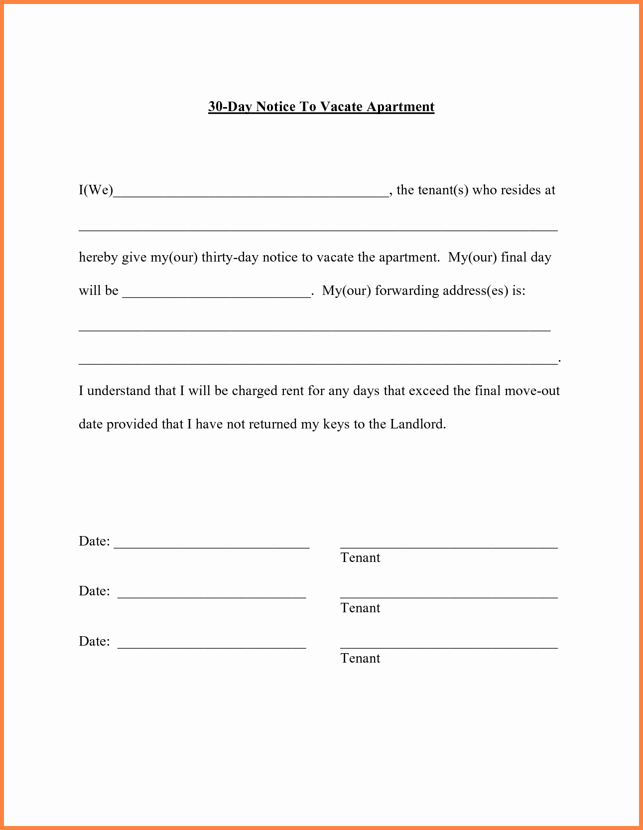  20 Sample Letter To Landlord For Moving Out Dannybarrantes Template