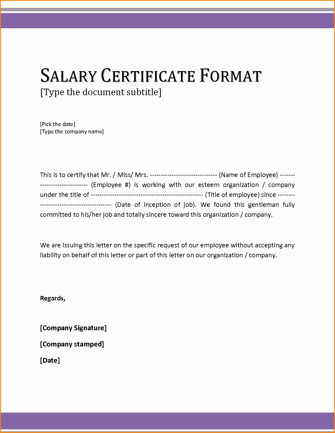 Sample Of Certificate Of Employment Best Of 6 Sample Of Certificate Of Employment with Salary