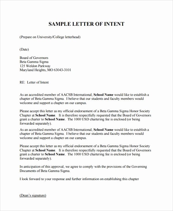 Sample Of Letter Of Intent for Graduate School Fresh 10 Sample Letter Of Intent for University Pdf Doc