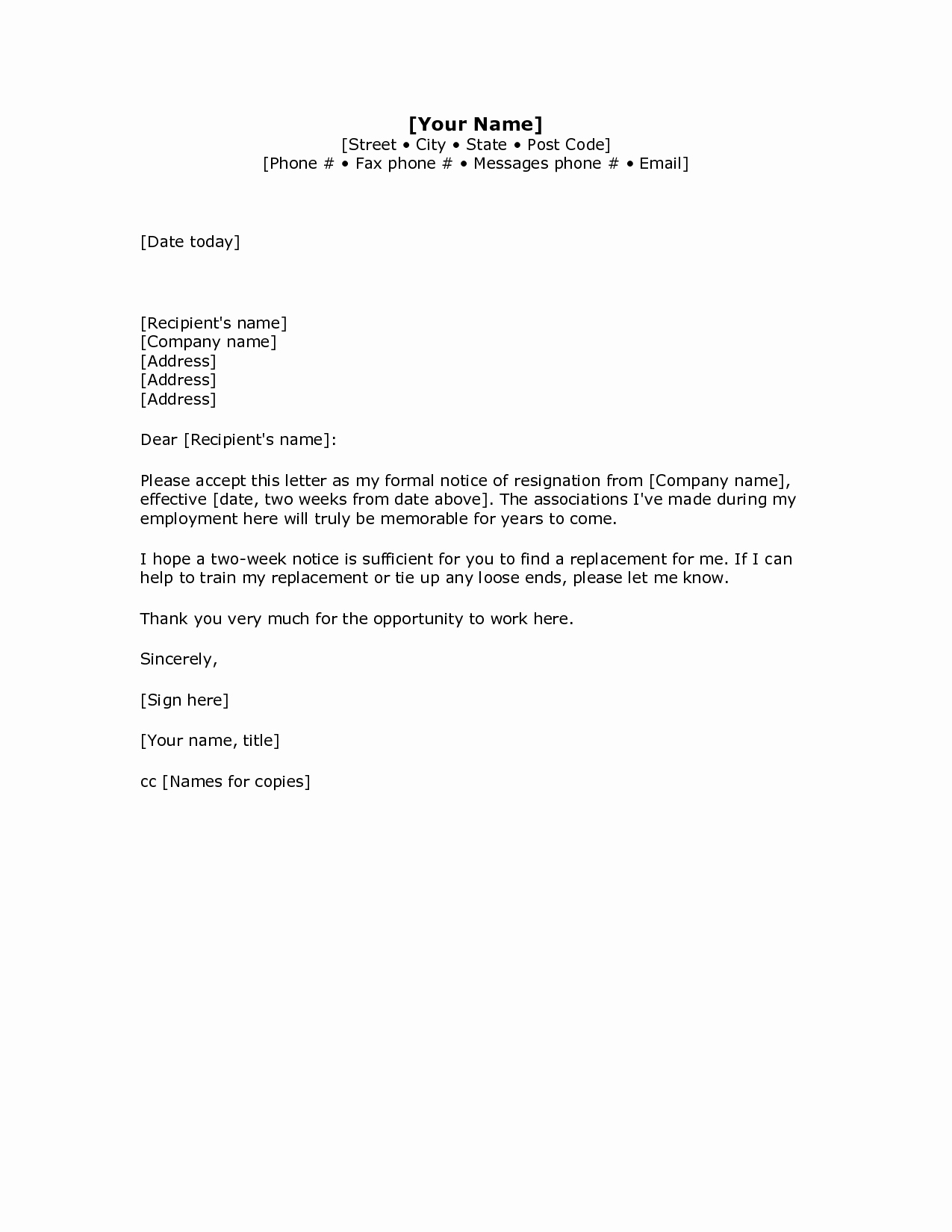 Sample Of Two Weeks Notice Letter New Two Weeks Notice Letter How to Write Guide &amp; Resignation