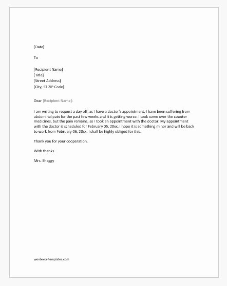 Sample Pardon Letters Elegant 10 Excuse Letters for Missing Work for Every Situation