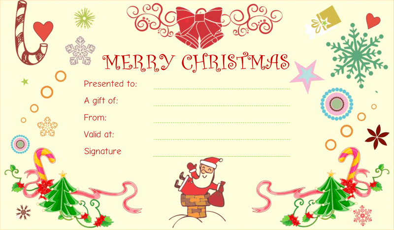 Santa Gift Certificate Template Awesome 20 Awesome Christmas Gift Certificate Templates to End 2017
