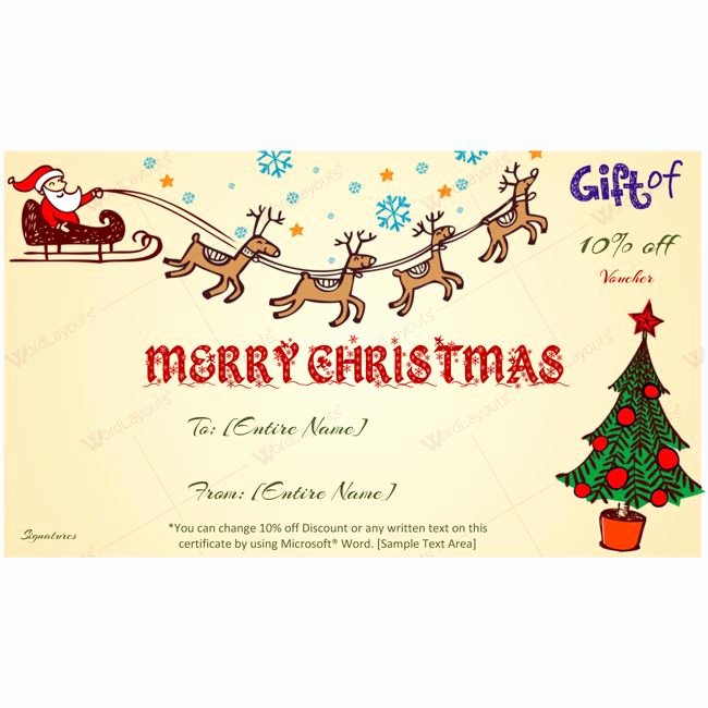 Santa Gift Certificate Template New 61 Best Merry Christmas Gift Certificate Templates Images
