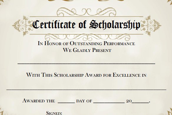 Scholarship Award Certificate Wording New Award Certificate Wording for Students