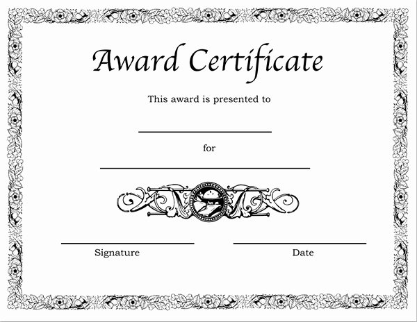 Scholarship Certificate Template for Word New Printable Award Certificate Templates