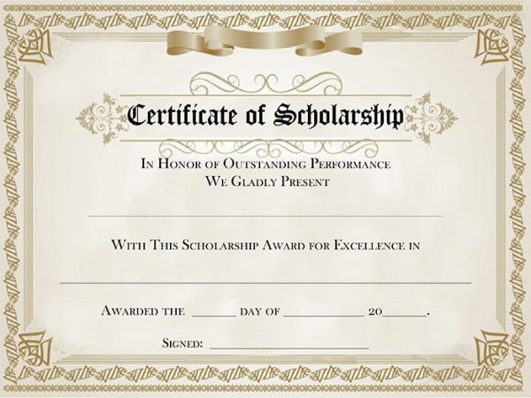 Scholarship Certificate Templates Free Inspirational 99 Free Printable Certificate Template Examples In Pdf