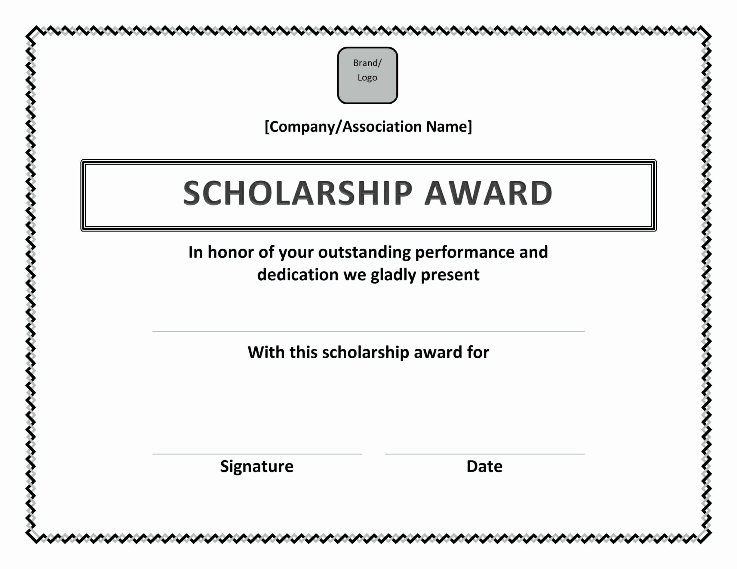 Scholarship Certificates Templates Free Unique Award Certificate Wording Ideas Template Update234