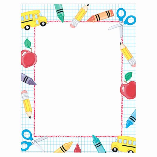 School Borders for Word Awesome School Stuff Border Paper Your Paper Stop