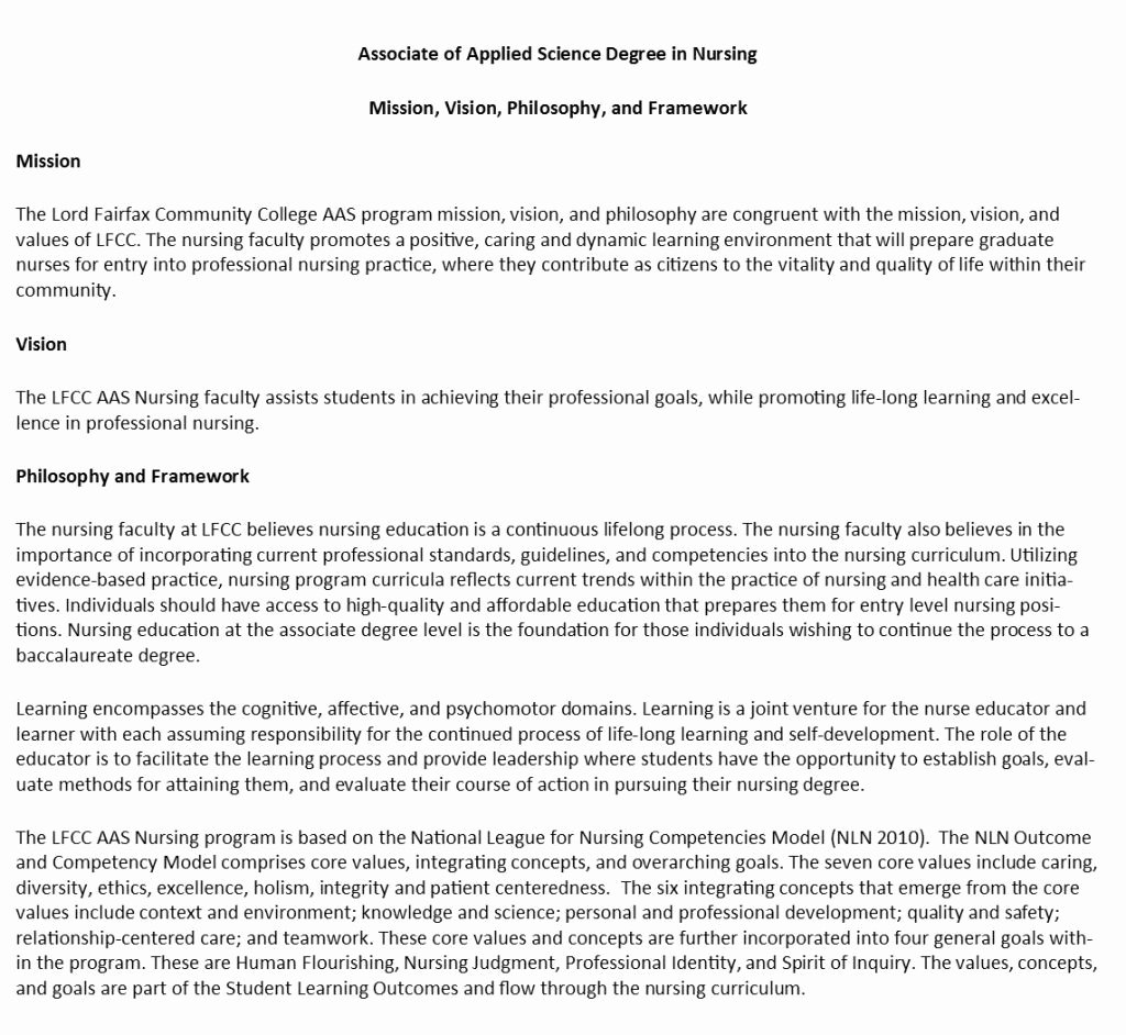 School Of Nursing Mission Statement Examples Awesome 10 High School Personal Statement Examples