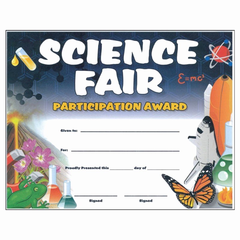 Science Fair Award Certificate Beautiful Science Fair