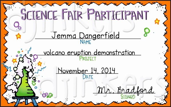 Science Fair Award Certificate New Award Certificates Clip Art Printables and Reminders for