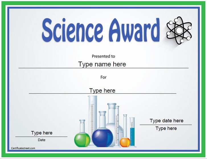 Science Fair Award Certificates Best Of Education Certificate Science Award Template