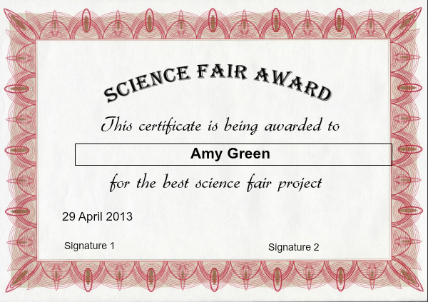 Science Fair Certificate Template Inspirational Business&amp; Fice