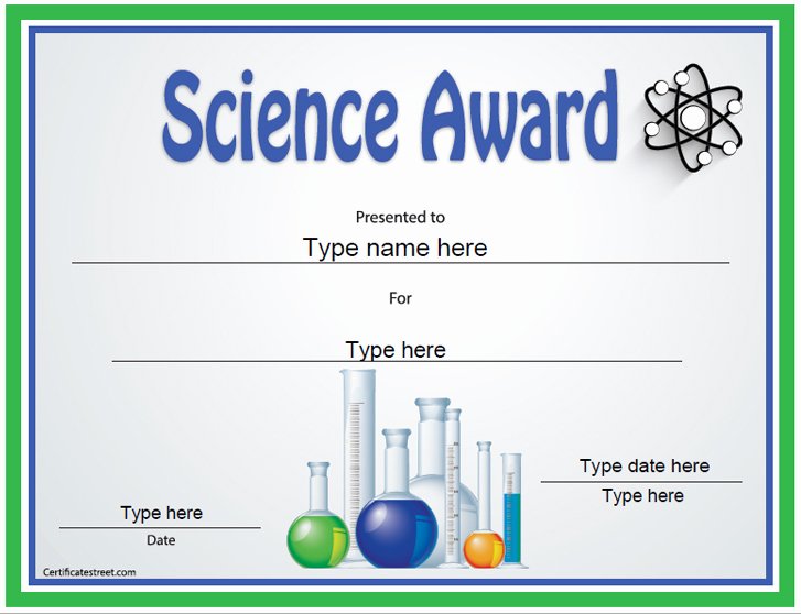 Science Fair Certificates Of Participation Fresh Education Certificates Science Award Template