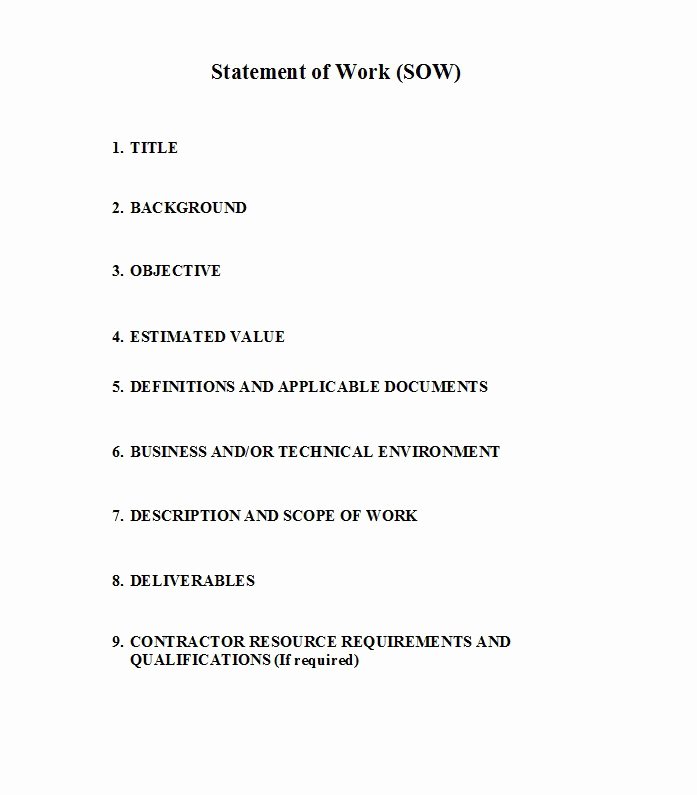 Scope Of Work Sample for Construction Best Of 30 Ready to Use Scope Of Work Templates &amp; Examples
