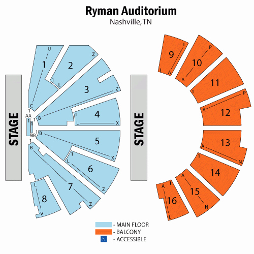 Seating Chart for Ryman Auditorium Luxury Ryman Seating Capacity