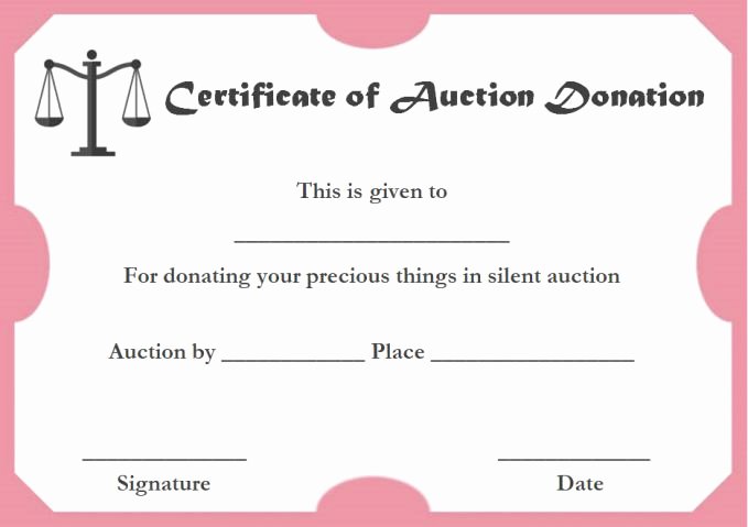 Silent Auction Gift Certificate Template Lovely Certificate Templates Charity Voucher Templates Pany