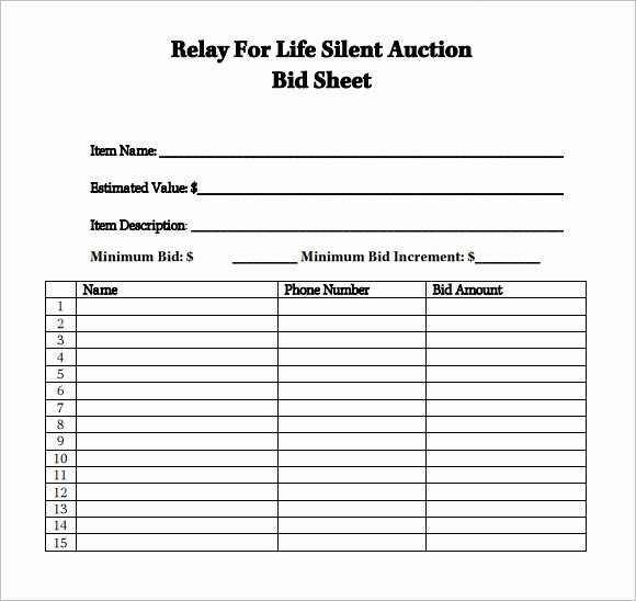  20 Silent Auction Item Description Template Dannybarrantes Template