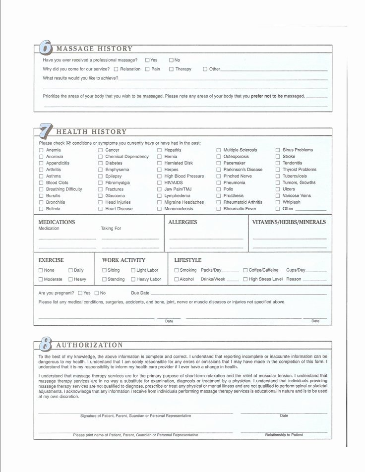 Simple Massage Intake form Best Of 1000 Images About Paper Work On Pinterest