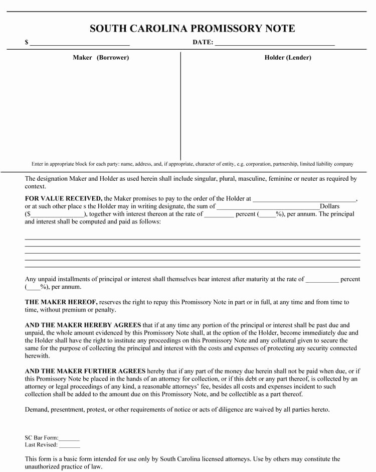 Simple Promissory Note No Interest Inspirational 38 Free Promissory Note Templates &amp; forms Word
